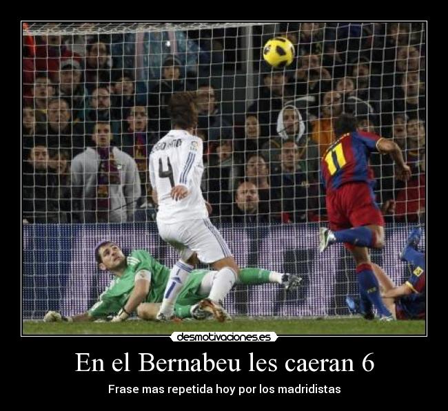 En el Bernabeu les caeran 6 - 