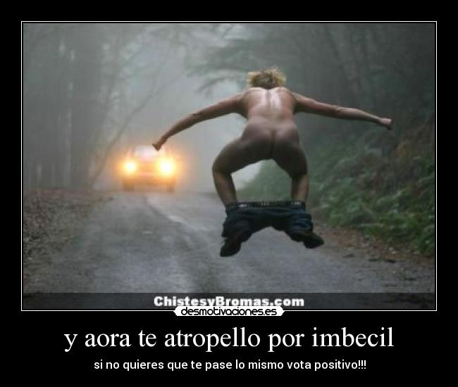 y aora te atropello por imbecil -