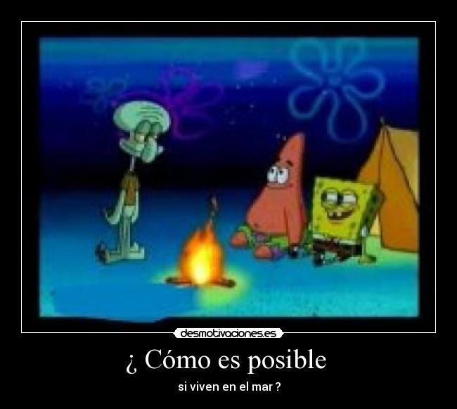 ¿ Cómo es posible - si viven en el mar ?