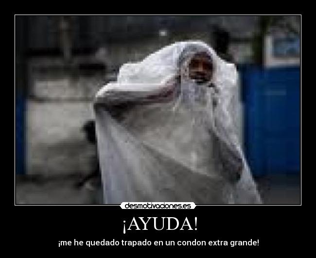 ¡AYUDA! - ¡me he quedado trapado en un condon extra grande!