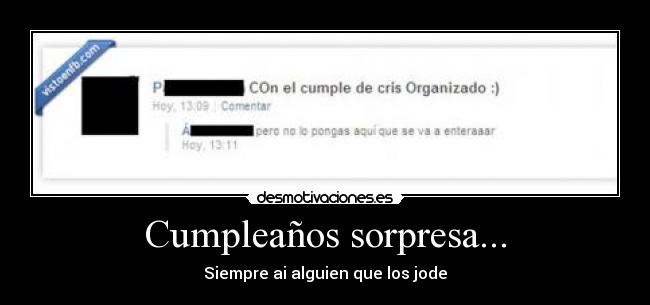 Cumpleaños sorpresa... -