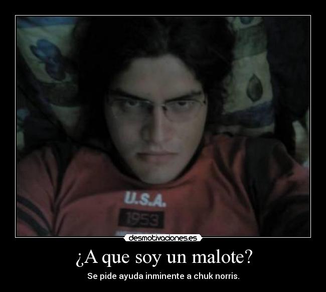 ¿A que soy un malote? - Se pide ayuda inminente a chuk norris.