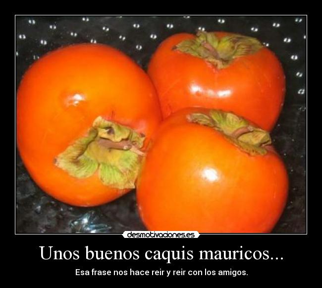 Unos buenos caquis mauricos... - Esa frase nos hace reir y reir con los amigos.
