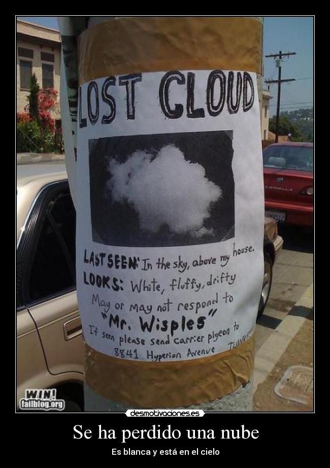 Se ha perdido una nube - 