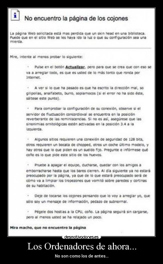 Los Ordenadores de ahora... -