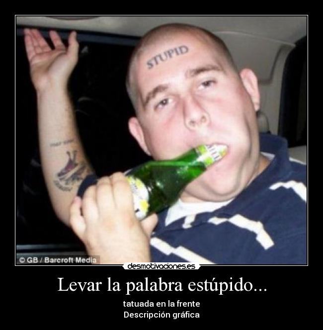 Levar la palabra estúpido... - 