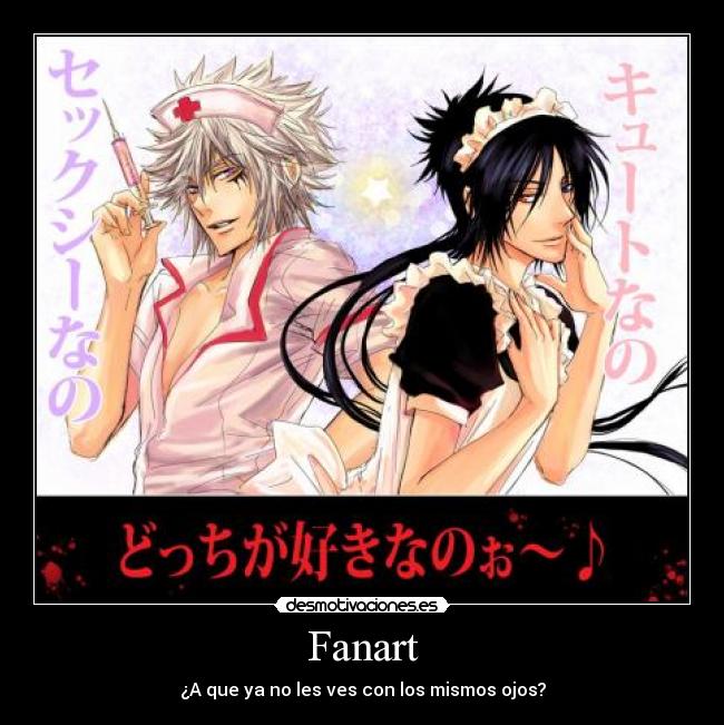 carteles fanart mukuro rokudo byakuran katekyo hitman reborn crossdressing maid nurse manga anime desmotivaciones
