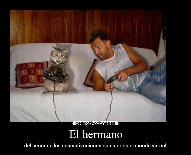 El hermano - del señor de las desmotivaciones dominando el mundo virtual.