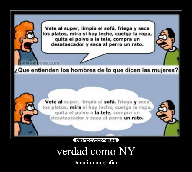 verdad como NY - Descripción grafica