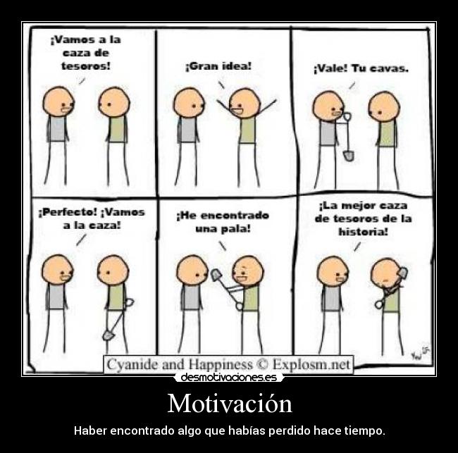 Motivación - Haber encontrado algo que habías perdido hace tiempo.