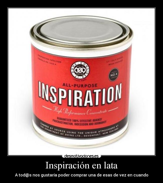 Inspiración en lata - 