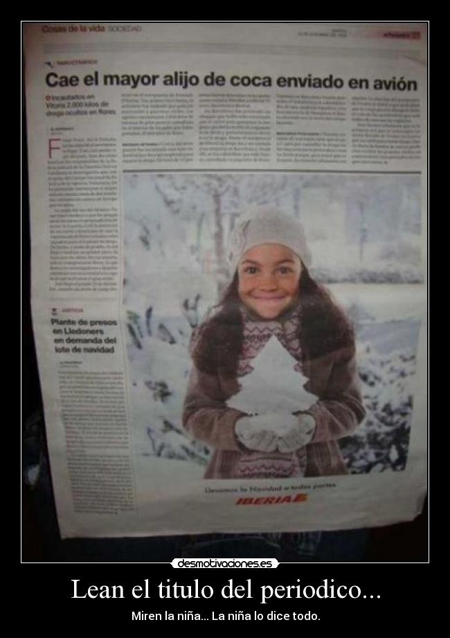 Lean el titulo del periodico... - 