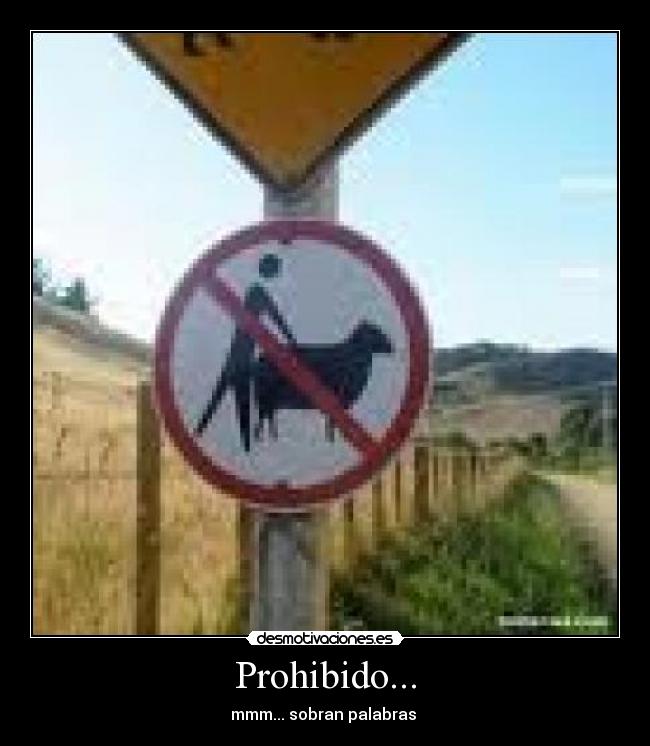 Prohibido... - mmm... sobran palabras