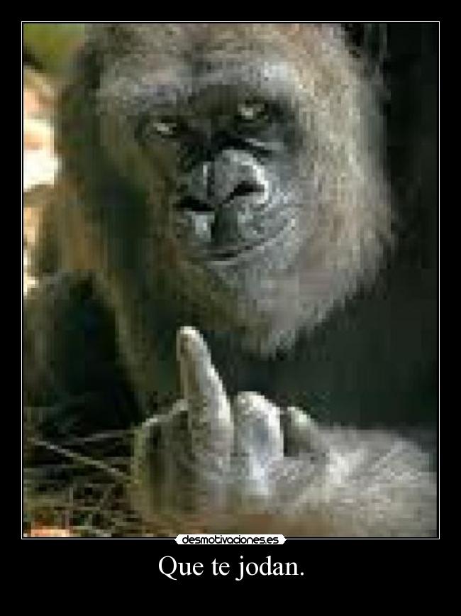 Que te jodan. -