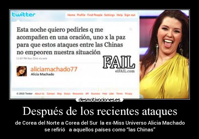 Después de los recientes ataques -