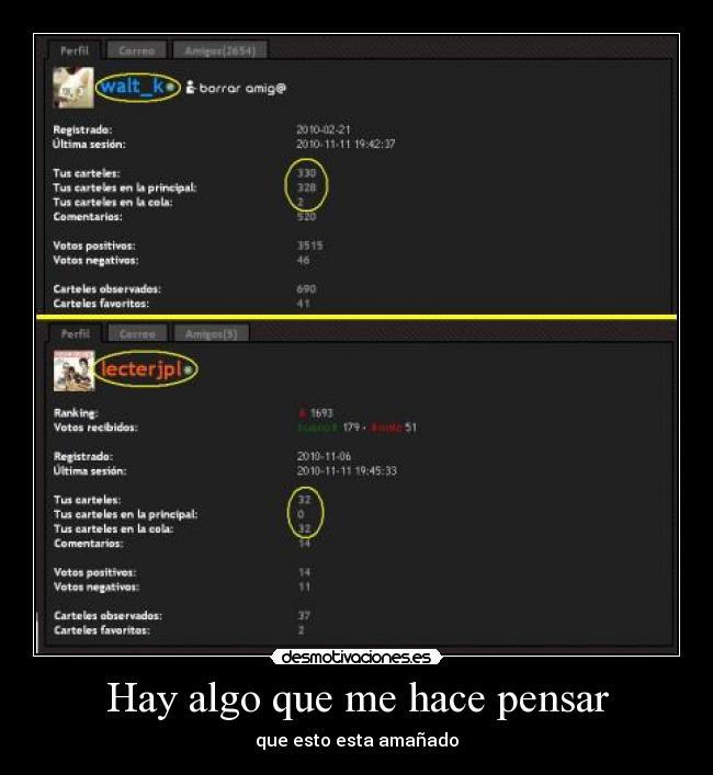 Hay algo que me hace pensar - que esto esta amañado