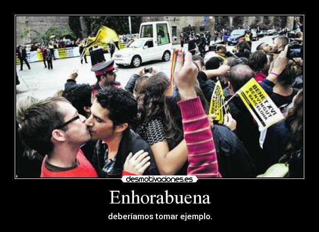 Enhorabuena - deberíamos tomar ejemplo.