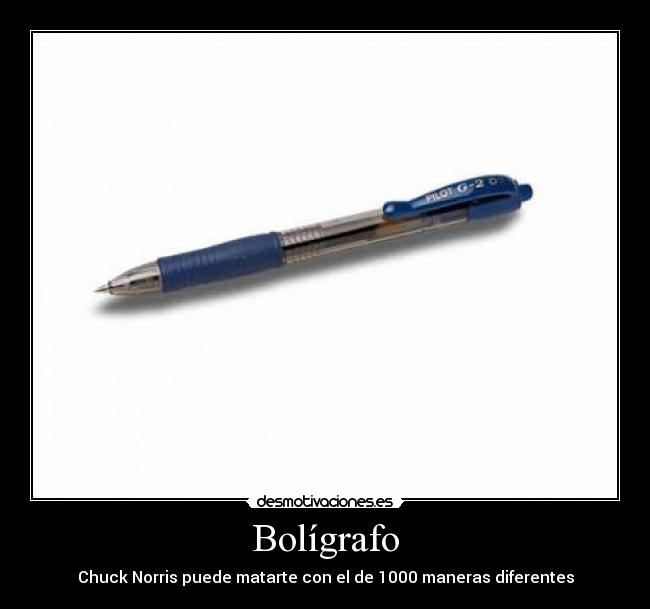 Bolígrafo - Chuck Norris puede matarte con el de 1000 maneras diferentes