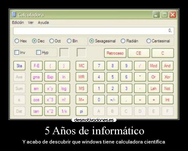 5 Años de informático -