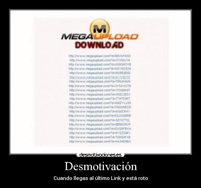 Desmotivación - Cuando llegas al último Link y está roto