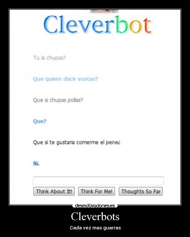 Cleverbots - Cada vez mas guarras