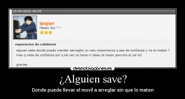 ¿Alguien save? - 