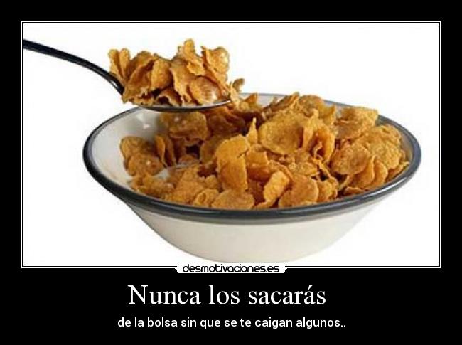 carteles cereales caer bolsa cuenco desmotivaciones