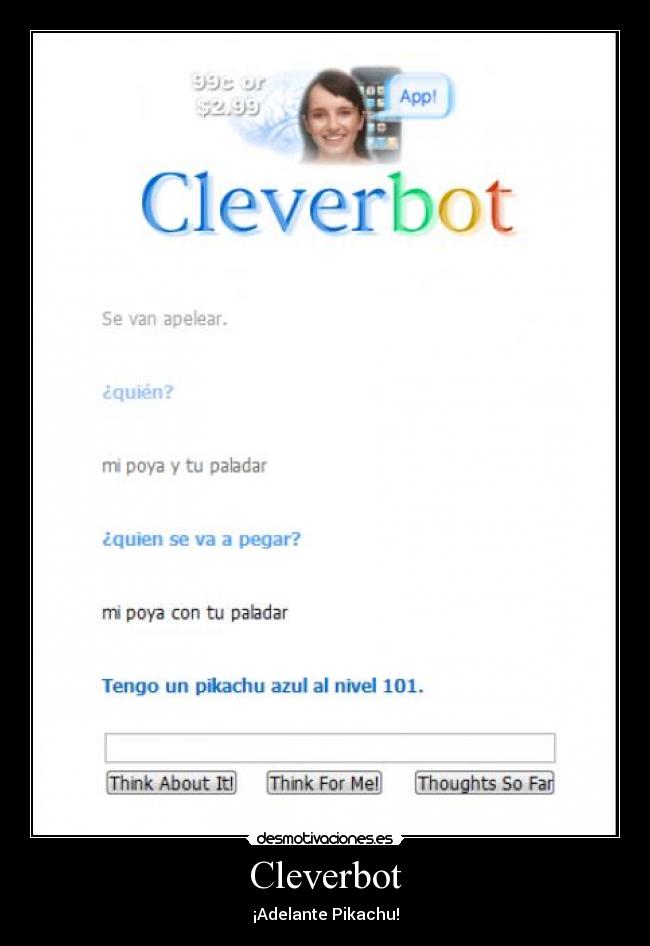 Cleverbot - ¡Adelante Pikachu!