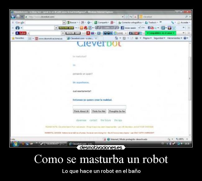 carteles que hace robot bano desmotivaciones