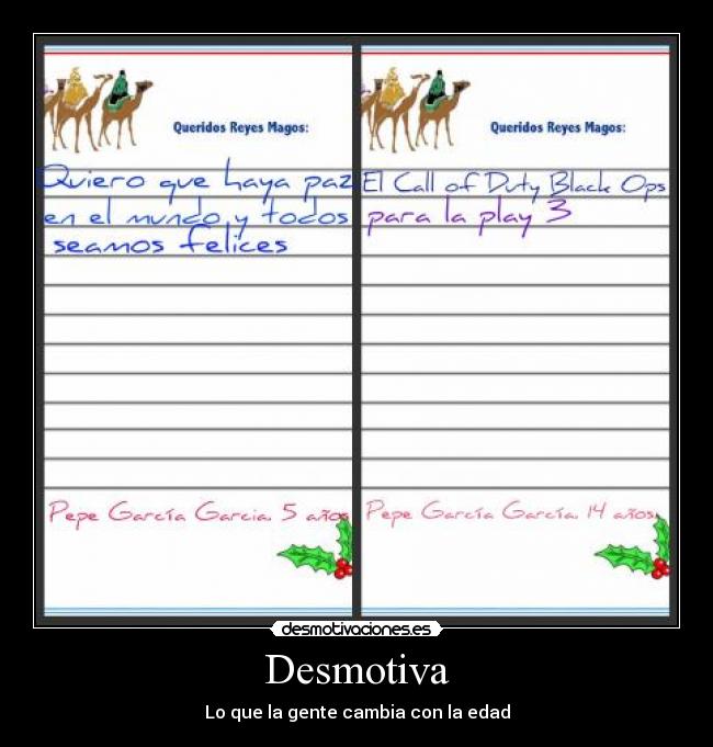 Desmotiva - Lo que la gente cambia con la edad