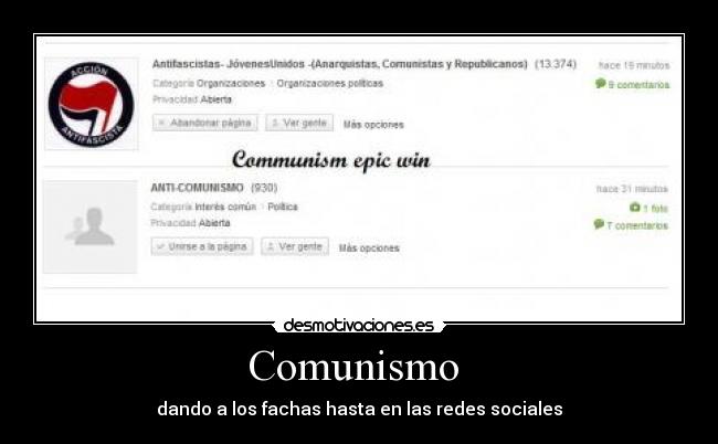 Comunismo - dando a los fachas hasta en las redes sociales
