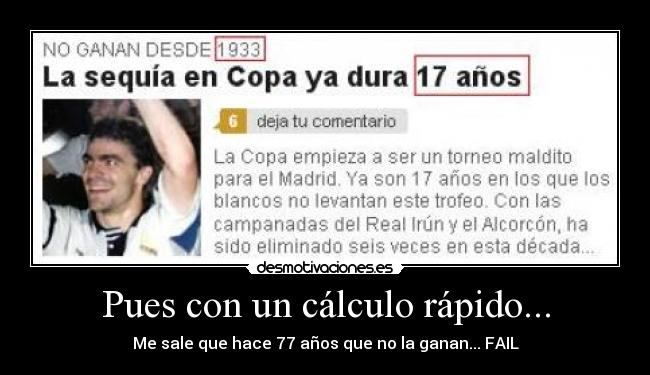 Pues con un cálculo rápido... - 