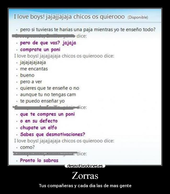 Zorras - Tus compañeras y cada dia las de mas gente