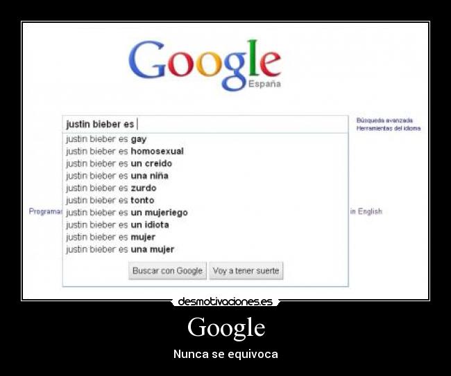 Google - Nunca se equivoca