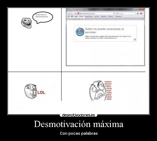Desmotivación máxima - Con pocas palabras