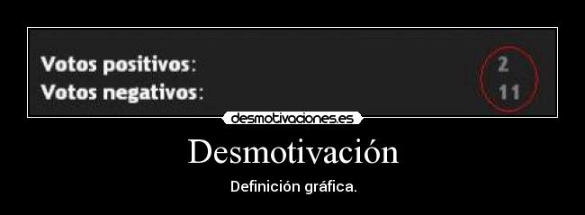 Desmotivación - Definición gráfica.