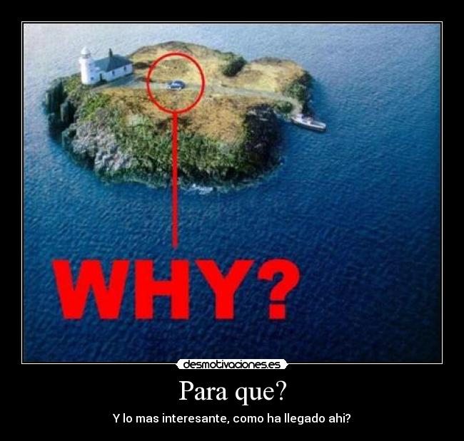 Para que? - Y lo mas interesante, como ha llegado ahi?