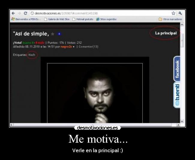 Me motiva... - Verle en la principal :)