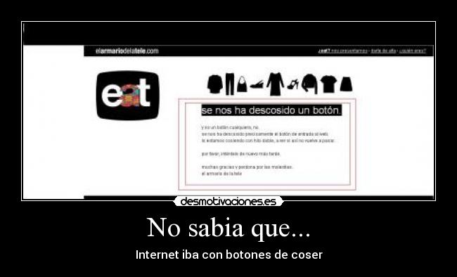 No sabia que... -