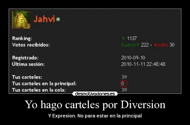 Yo hago carteles por Diversion - 