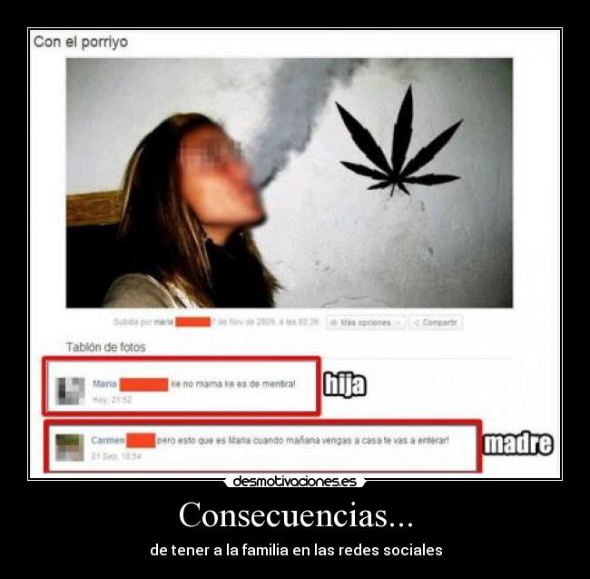 Consecuencias... - de tener a la familia en las redes sociales