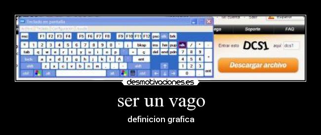 ser un vago - definicion grafica