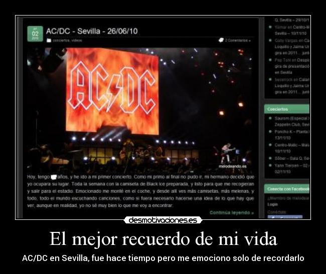 El mejor recuerdo de mi vida -