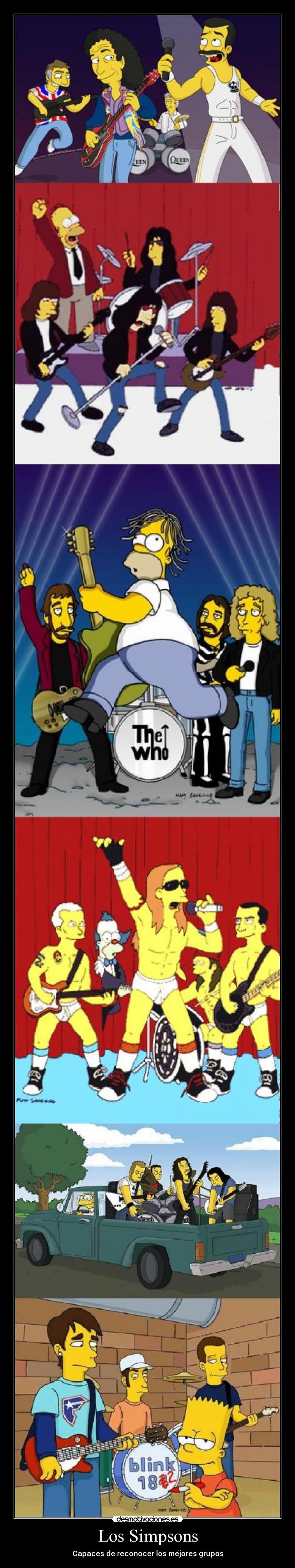 Los Simpsons - Capaces de reconocer los mejores grupos