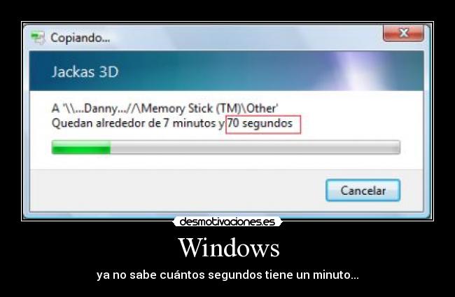 carteles windows minutos segundos jackas desmotivaciones