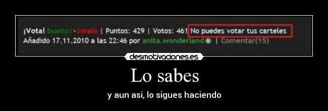 Lo sabes -