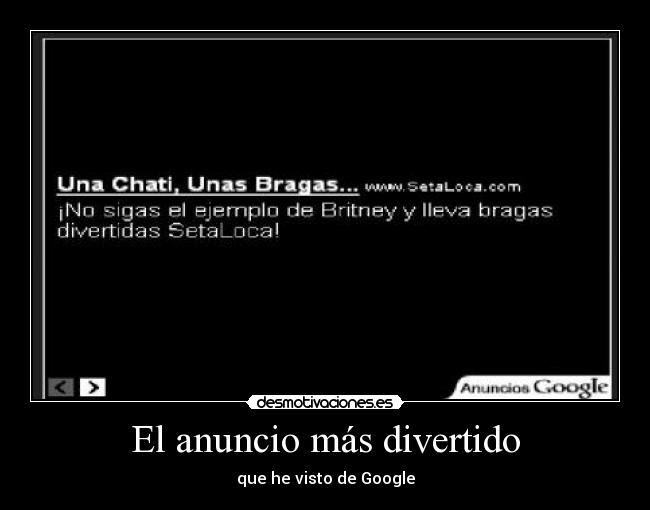 El anuncio más divertido - que he visto de Google