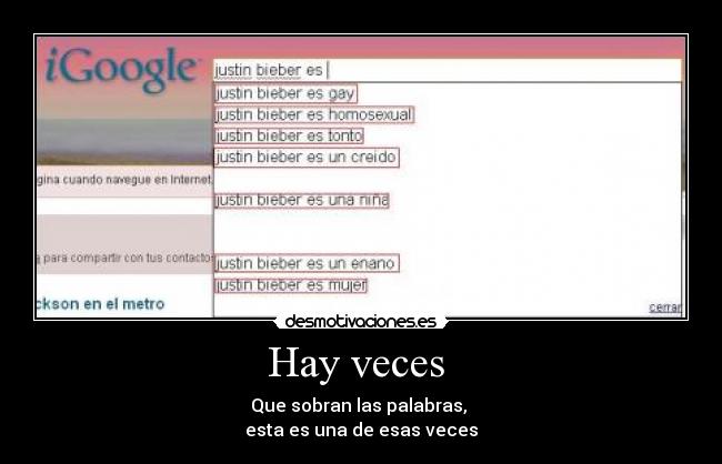 Hay veces -