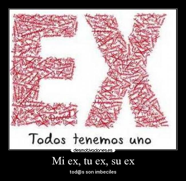 Mi ex, tu ex, su ex - tod@s son imbeciles
