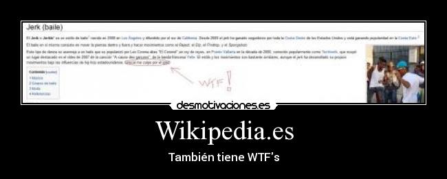 Wikipedia.es - También tiene WTFs